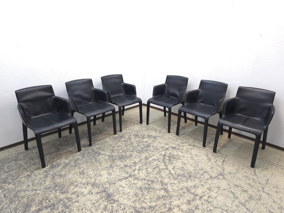 Image 1 of 6 Walter Knoll Gio Stühle Designerstuhl Lederstuhl Modern Esszimmerstuhl