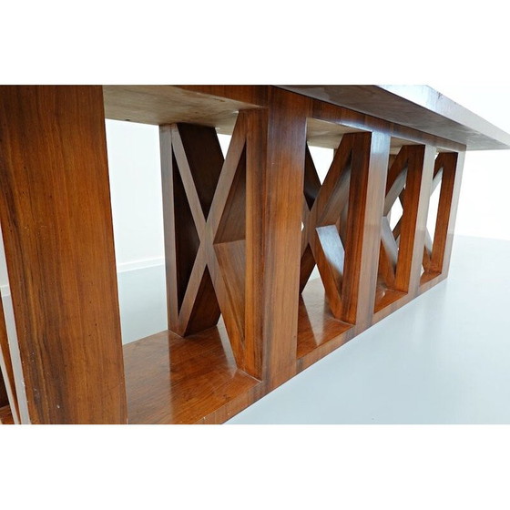 Image 1 of Paar Konsolen aus Nussbaumholz, Italien 1940