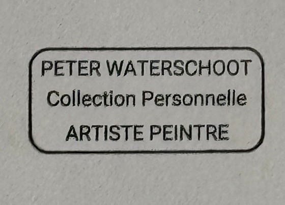 Image 1 of Peter Waterschoot 1969-2022 Schönes Abstraktes Farbiges Gemälde Von Qualität