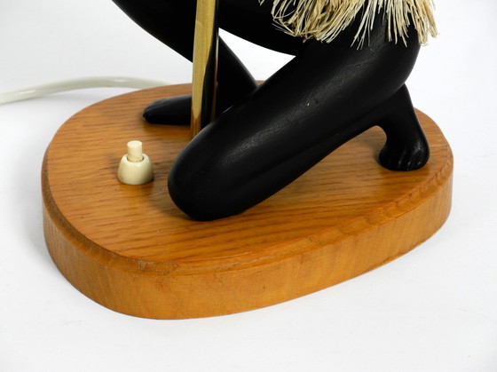 Image 1 of Sehr seltene Original Mid Century Keramik Figurativ Tischlampe von Cortendorf