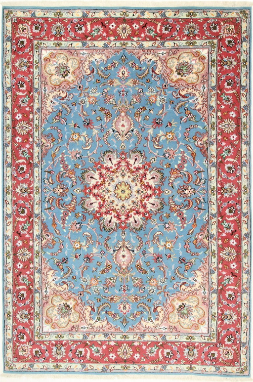 Original Handgeknüpfter Perserteppich Tabriz 293 X 197 Cm Neu , Unbenutzt