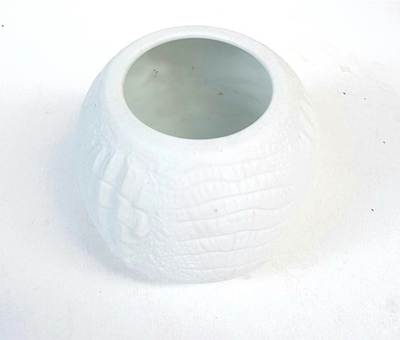 Image 1 of 4X Biskuitvasen mit Reptildekor von Kaiser, 1970er Jahre