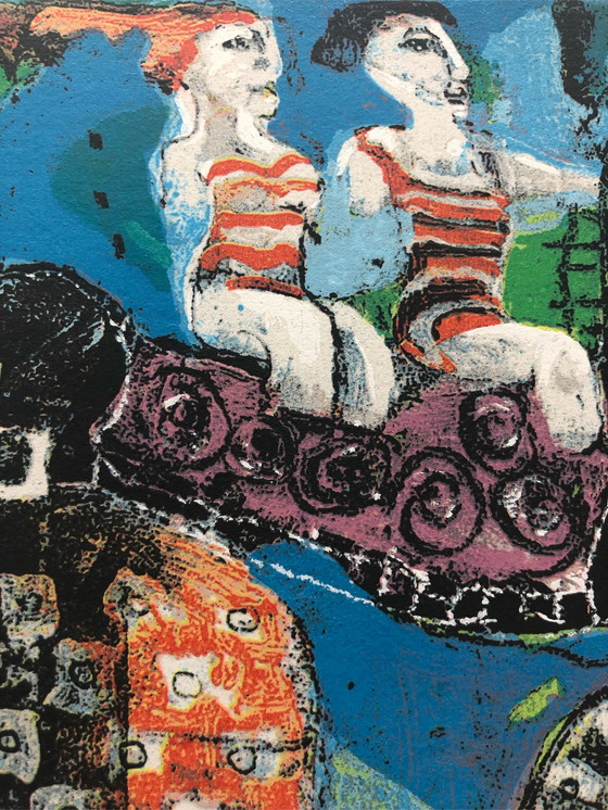 Image 1 of Astrid Engels bunter Siebdruck