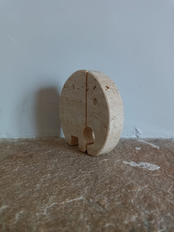 Image 1 of Elefant Aus Travertin Fratelli Mannelli