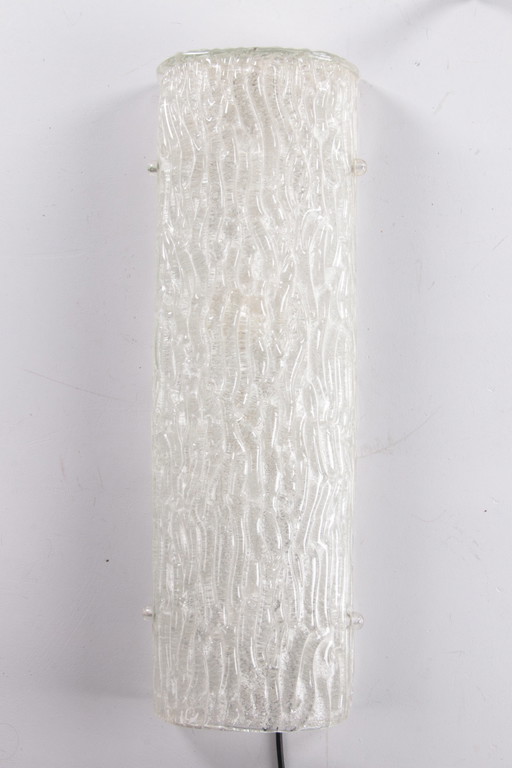 Hillebrand Sehr große Eislampe Wandlampe, 1960