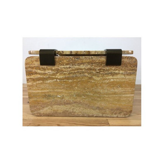 Image 1 of Couchtisch aus gelbem Travertin, 1970