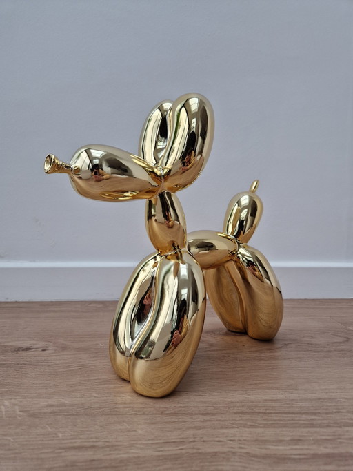 Ballonhund Gold (nach) Jeff Koons