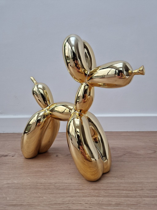 Ballonhund Gold (nach) Jeff Koons