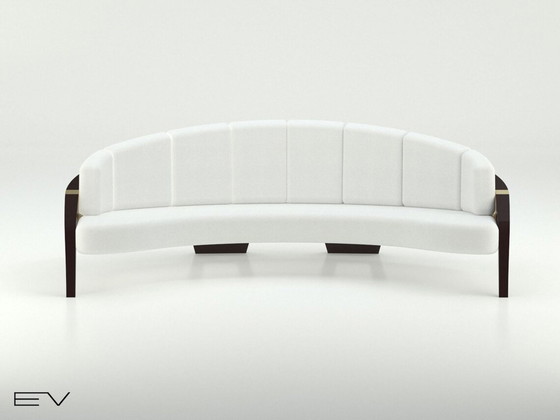 Komplettes Sofa Osiris Serie Altägyptische Meister entworfen Goldfolie Details und schwarz matt Massivholz (photo 2 of 7)