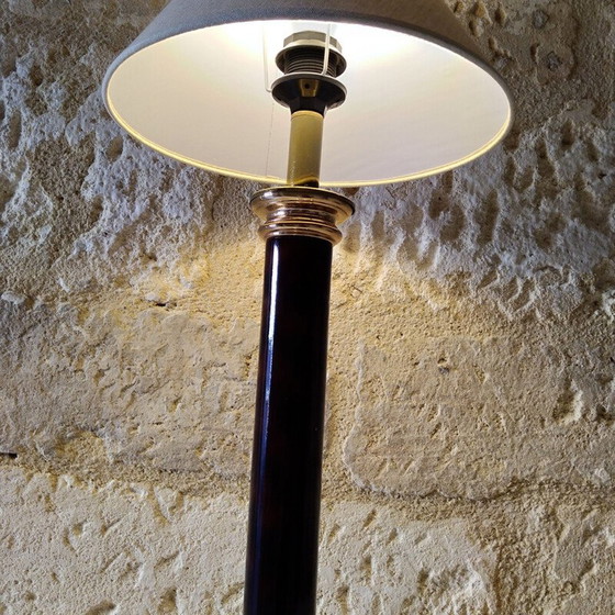 Image 1 of Vintage-Säulenlampe aus Messing und Plexiglas von Maison le Dauphin