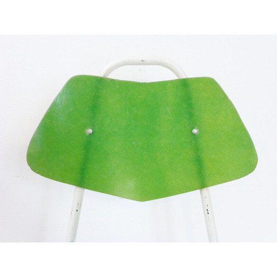 Image 1 of Vintage Paar Stühle aus Fiberglas und Stahl - 1950er Jahre
