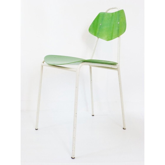 Image 1 of Vintage Paar Stühle aus Fiberglas und Stahl - 1950er Jahre