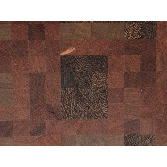 Image 1 of Skandinavischer Vintage-Couchtisch aus stehendem Holz mit Intarsien