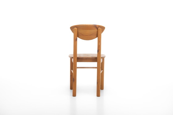 Image 1 of Set aus 6 Vintage Esszimmerstühlen aus Kiefernholz, 1970er Jahre