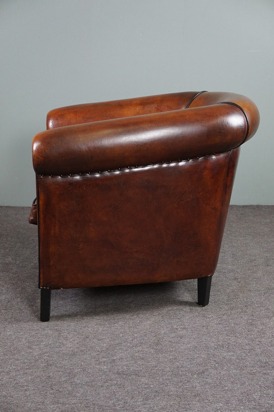 Image 1 of Clubsessel mit schwarzem Keder und Ziernägeln