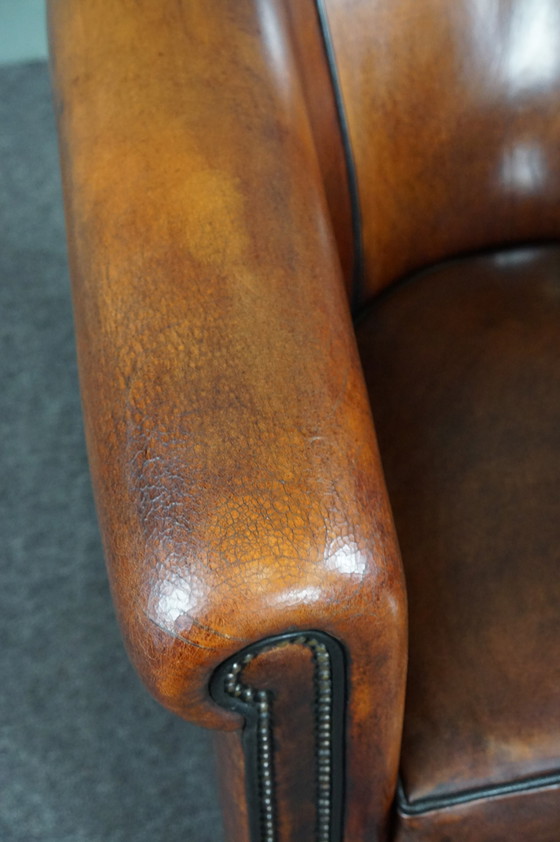 Image 1 of Clubsessel mit schwarzem Keder und Ziernägeln