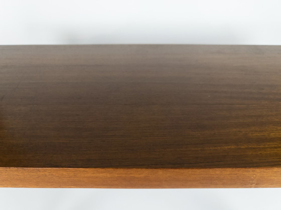 Image 1 of Retro Beistelltisch – Vintage – glattes Teakholzfurnier – Metall – 60er Jahre