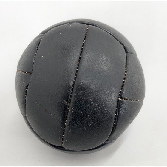 Image 1 of Schwarzer Trainingsball aus Leder von Gala, Tschechoslowakei 1930