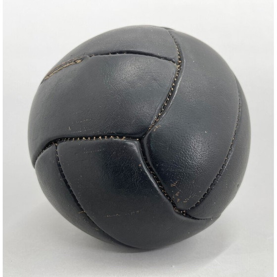 Image 1 of Schwarzer Trainingsball aus Leder von Gala, Tschechoslowakei 1930