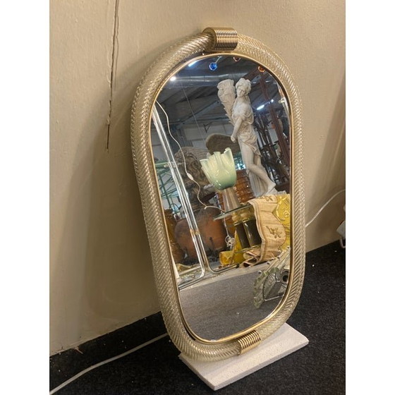 Image 1 of "Torciglione" Wandspiegel aus Muranoglas im Barovier-Stil