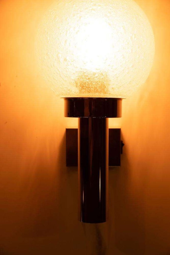 Image 1 of Set Space Age Wandleuchten Glas minimalistische Glaswandleuchte