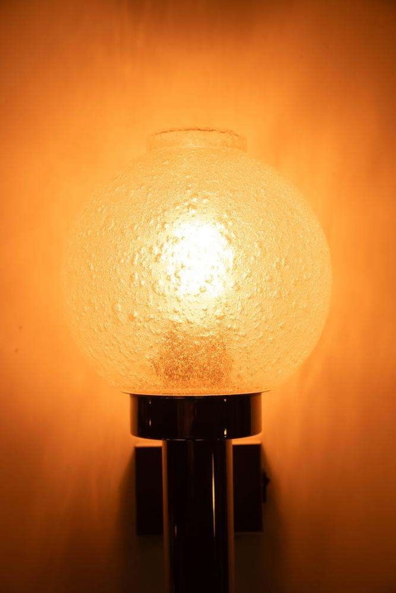 Image 1 of Set Space Age Wandleuchten Glas minimalistische Glaswandleuchte