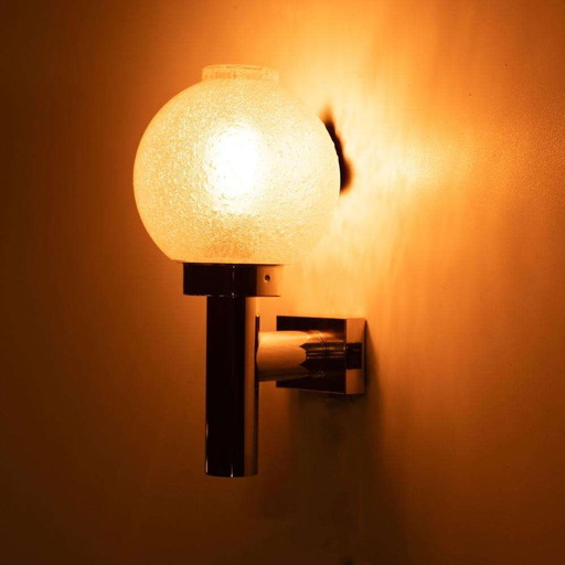 Set Space Age Wandleuchten Glas minimalistische Glaswandleuchte