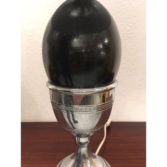 Image 1 of Paar französische Vintage-Lampen aus verchromtem Metall und Kunststoff, 1970