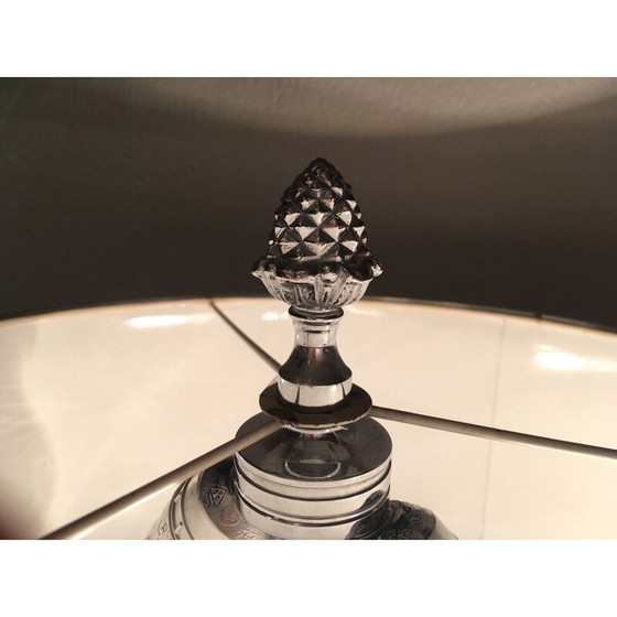 Image 1 of Paar französische Vintage-Lampen aus verchromtem Metall und Kunststoff, 1970