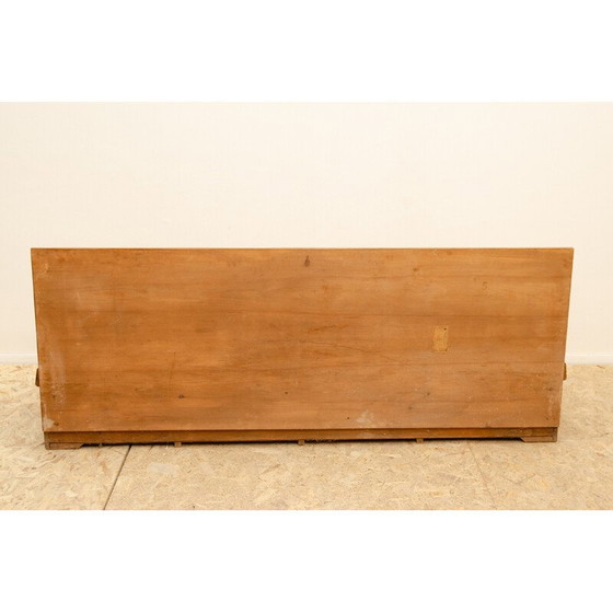 Image 1 of Vintage 3-Sitzer-Sofa aus nussbaumfurniertem Holz von Jindrich Halabala für Up Závody, Tschechoslowakei 1950