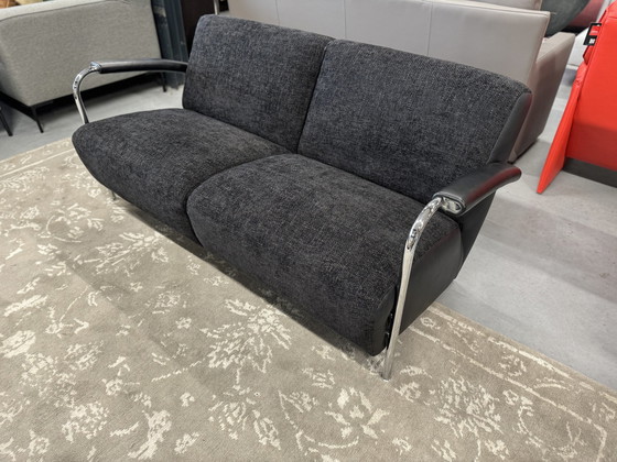 Image 1 of Leolux Scylla Sofa 2.5 Sitzer Sofa Stoff Schwarz Leder