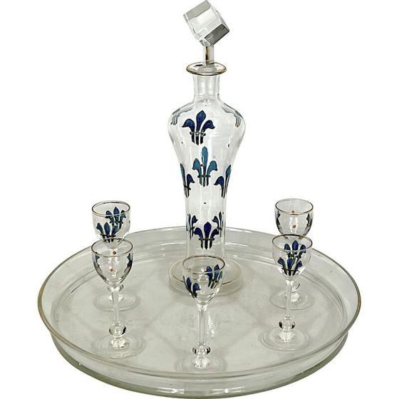 Image 1 of Italienische Jugendstil-Glasflasche, 1920er Jahre