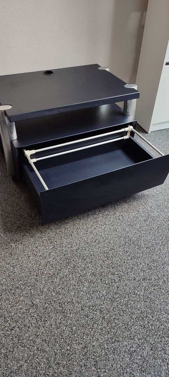 Image 1 of TV-Schrank Design blau mit Metall