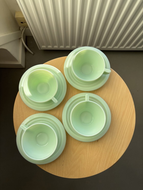 Image 1 of 4x Berlage und Schwarz Design Tasse und Untertasse