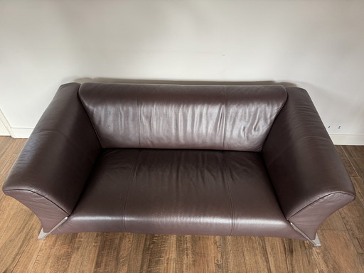 Dunkelbraunes Sofa Rolf Benz 322