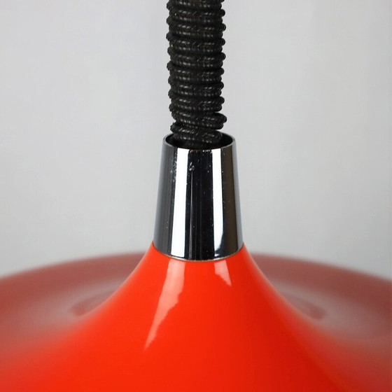 Image 1 of Orangefarbene Space Age-Pendelleuchte, 1960er Jahre