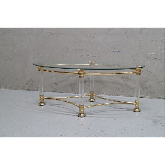 Image 1 of Italienischer ovaler Couchtisch, 1970