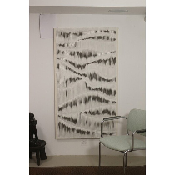 Image 1 of Vintage-Strukturmalerei Welleneffekt durch Falten