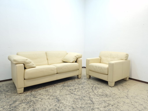 De Sede ds 17 Sofa Sessel Set Designersessel Ledersessel Sofa