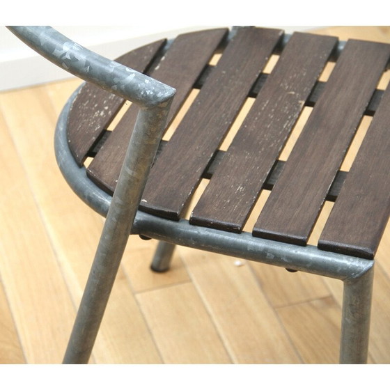 Image 1 of Vintage Gartenstuhl aus Metall und Holz