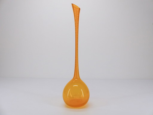 Skandinavische Soliflor Vase aus Transparentem Glas Gelb Xxl