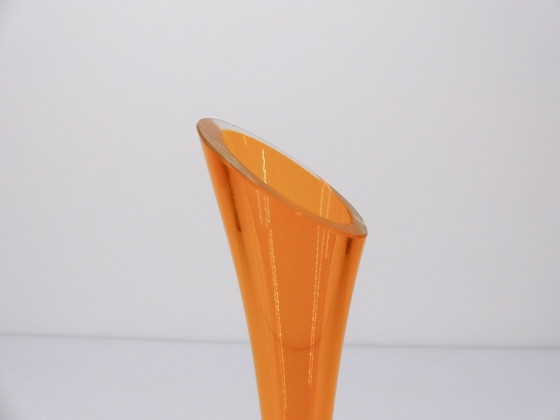 Image 1 of Skandinavische Soliflor Vase aus Transparentem Glas Gelb Xxl