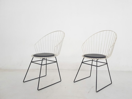 D. Dekker für Tomado Style Wire Chairs, Niederlande 1950'S