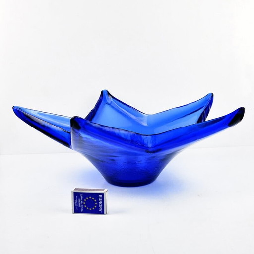 Vintage Schale "Seestern" für Huta Szkła Gospodarczy Ząbkowice, Polen 1970er Jahre