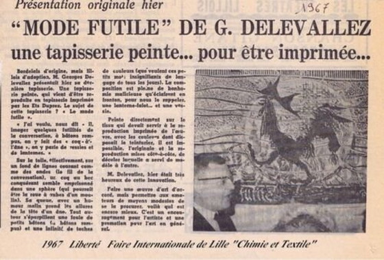 Image 1 of Wandteppich Au Coq Delevallez 1967