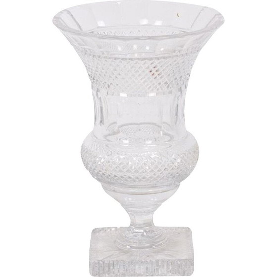 Image 1 of Vintage Medicis Vase aus geschliffenem Kristall