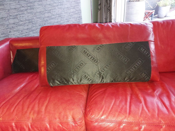 Image 1 of Matteo Grassi Sofa Leder rot.
