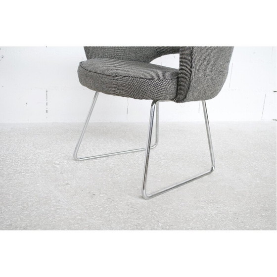 Image 1 of Satz von 4 Stühlen aus Stahl, Schaumstoff und Stoff von Eero Saarinen für Knoll International, 1960er Jahre