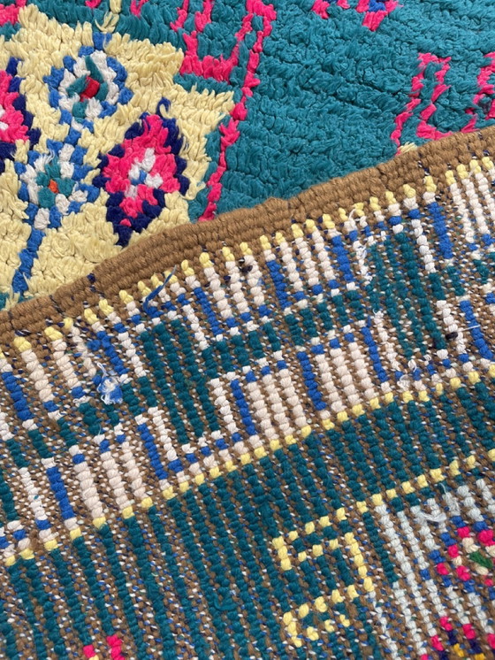 Image 1 of Blau wunderschöner marokkanischer Berber-Läuferteppich