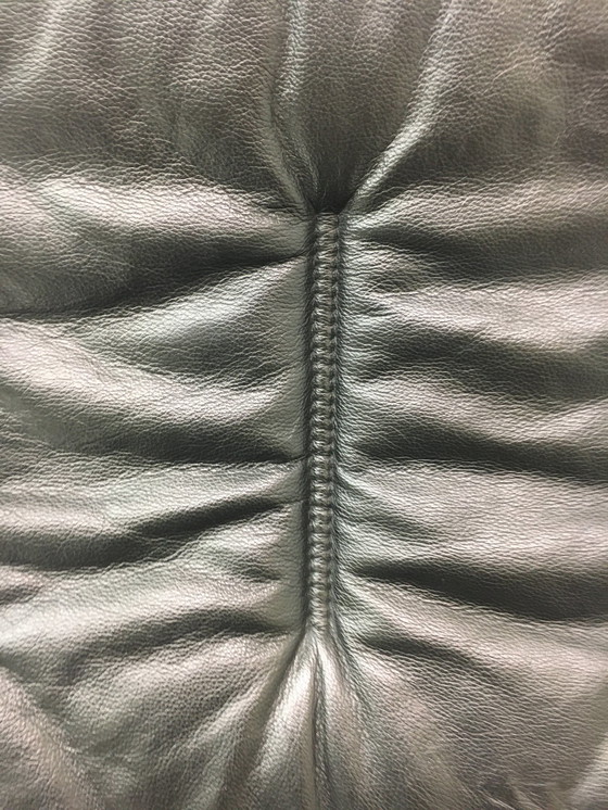 Image 1 of Mid-Century Design Schwarzer Ledersessel von Ingmar Relling für Westnofa, 1970'S